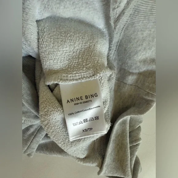 Anine Bing Gray Ramona Crewneck Sweater size XS - Picture 7 of 11